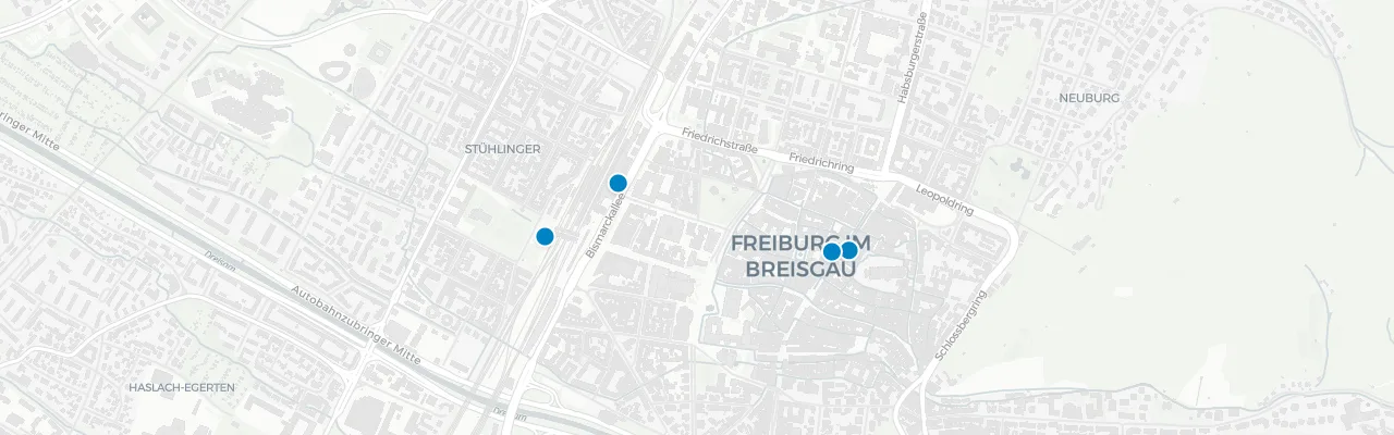 Karte Freiburg