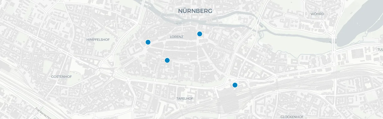 Karte Nürnberg